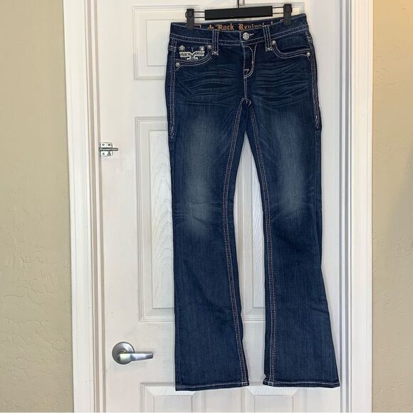 Rock Revival Arlene boot cut jeans size 27 Inseam 33” - Picture 1 of 15